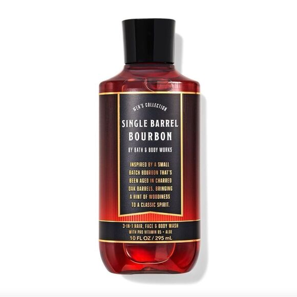 Bath & Body Works Single Barrel Bourbon Mens Collection 3 in 1 Body Wash 10 floz - Picture 1 of 4